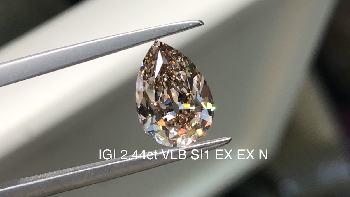 2.44克拉 水滴老切 VLB(棕)色 SI1