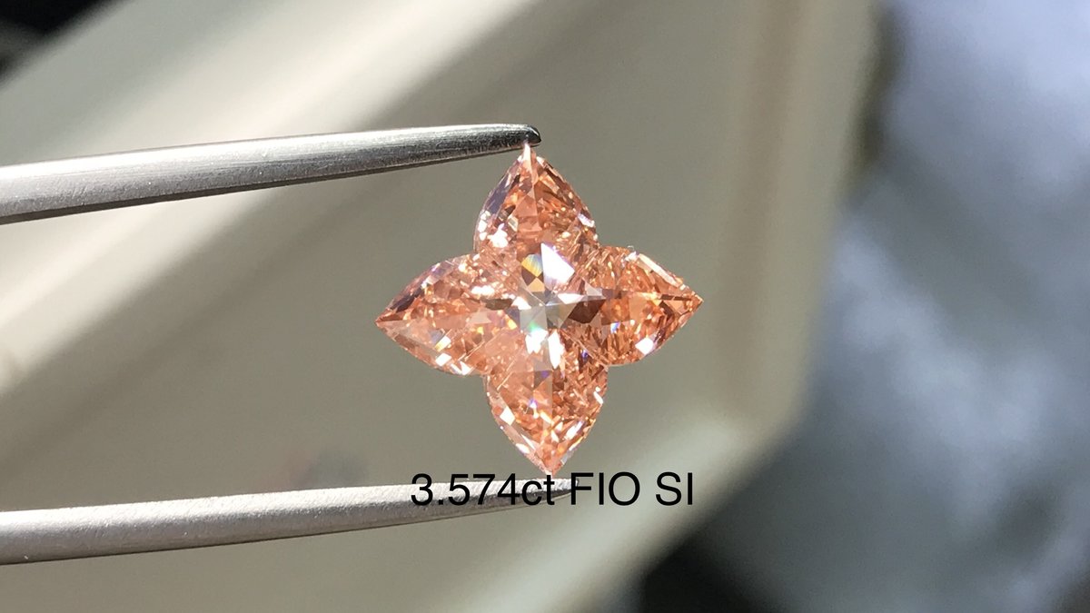 3.574克拉 双面北极星 FIO（橘）色 SI